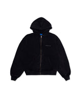 Black Washed Zip Hoodie