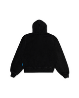 Black Washed Zip Hoodie