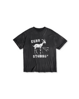 Black Washed 'Goat' Regular Gaze Tee