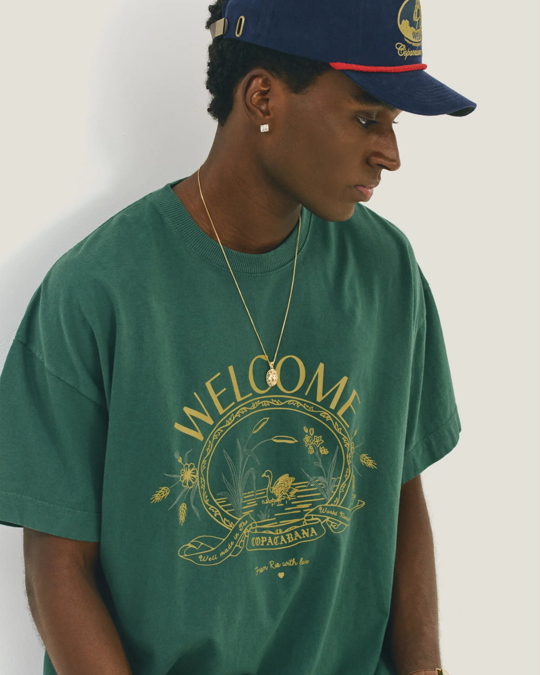 Green 'Souvenir' Boxy Tee