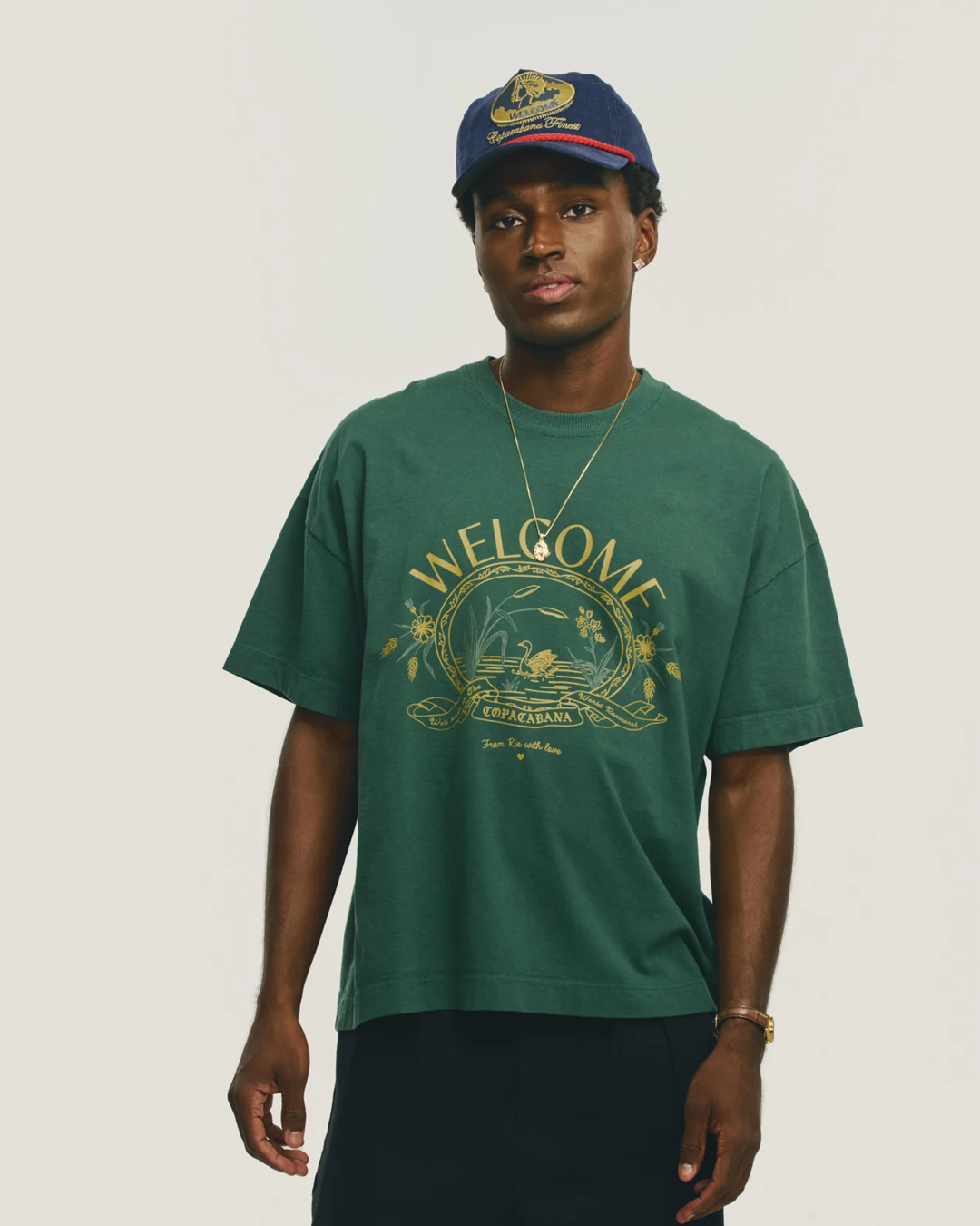 Green 'Souvenir' Boxy Tee