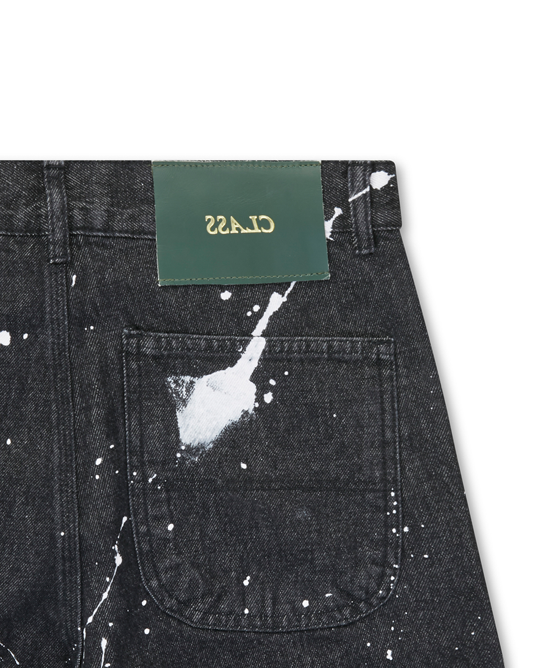 Black Splatter Jeans Pants