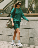Green 'Serif Logo' Gym Shorts