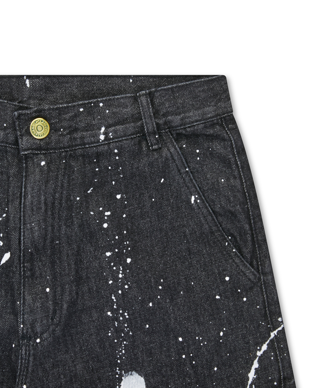 Black Splatter Jeans Pants