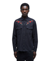 Black 'Roses' Cotton Shirt