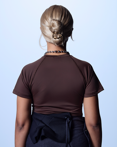 Brown Stretch Baby Tee