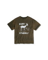 Olive 'Goat' Regular Gaze Tee