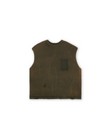Olive 'Trashed' Tank Top