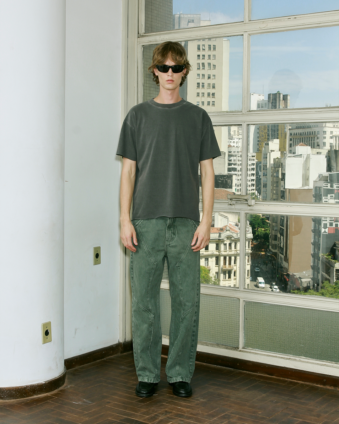 Grey Washed 'Blank' Tee