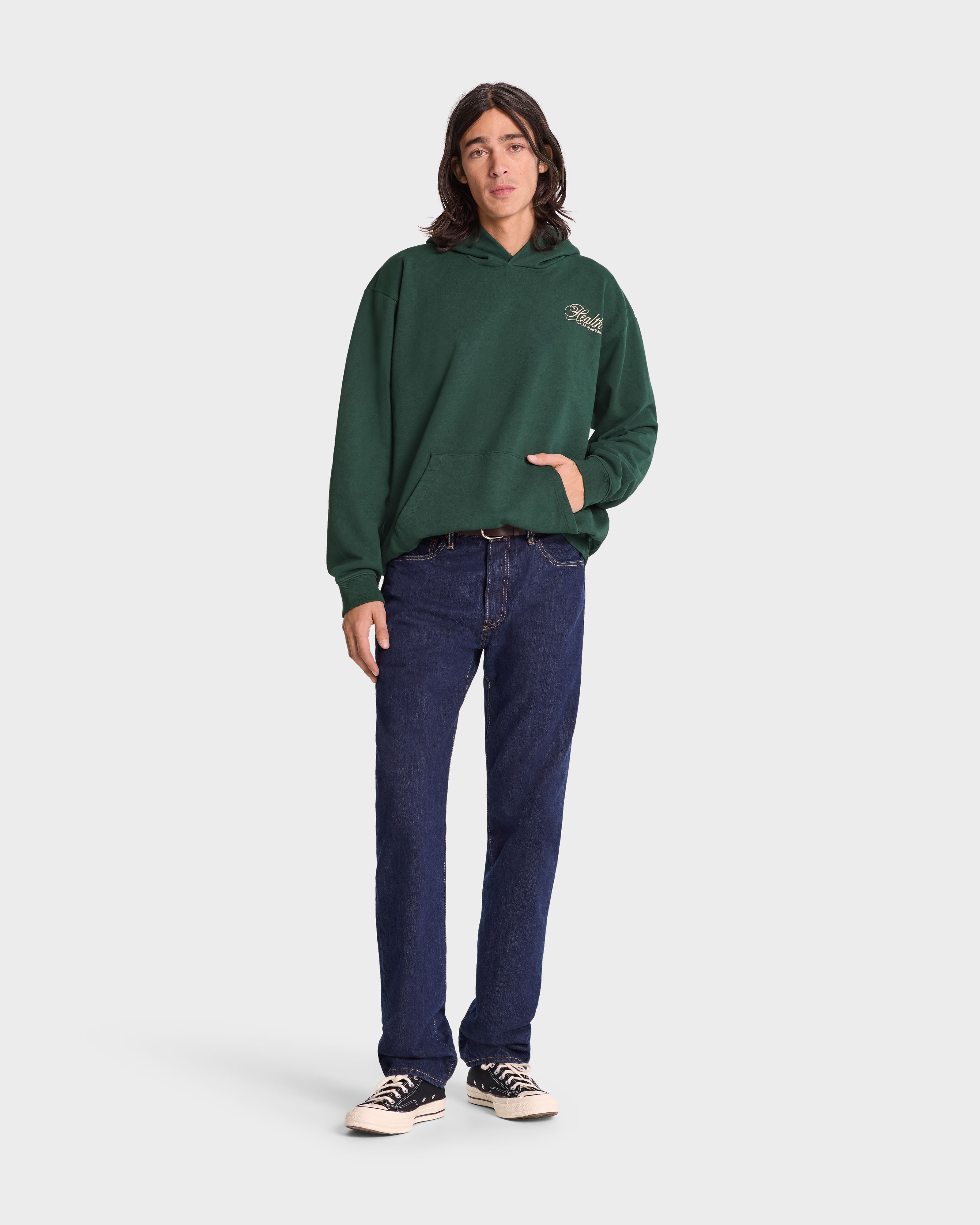 Dark Green 'Health Script' Hoodie