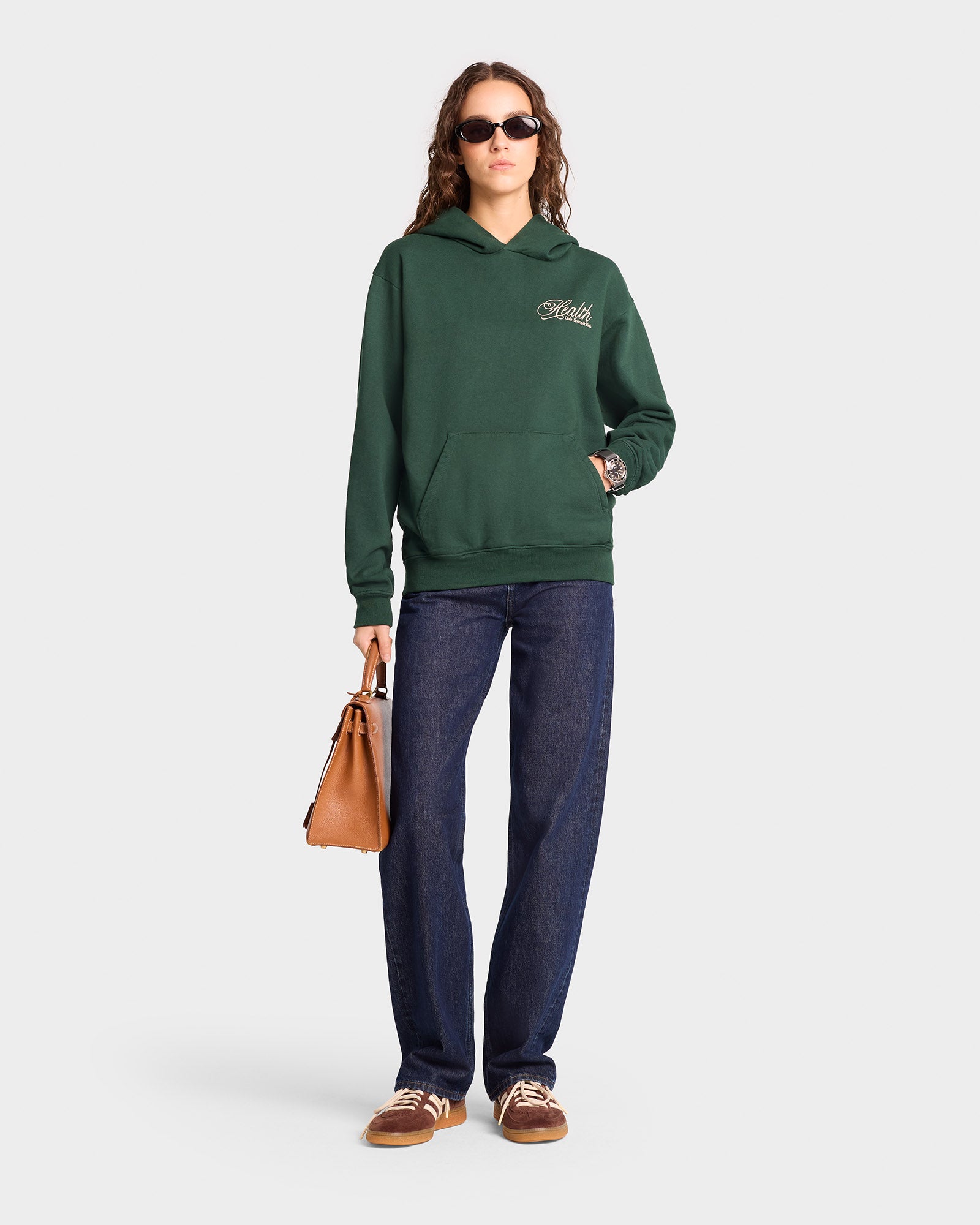 Dark Green 'Health Script' Hoodie