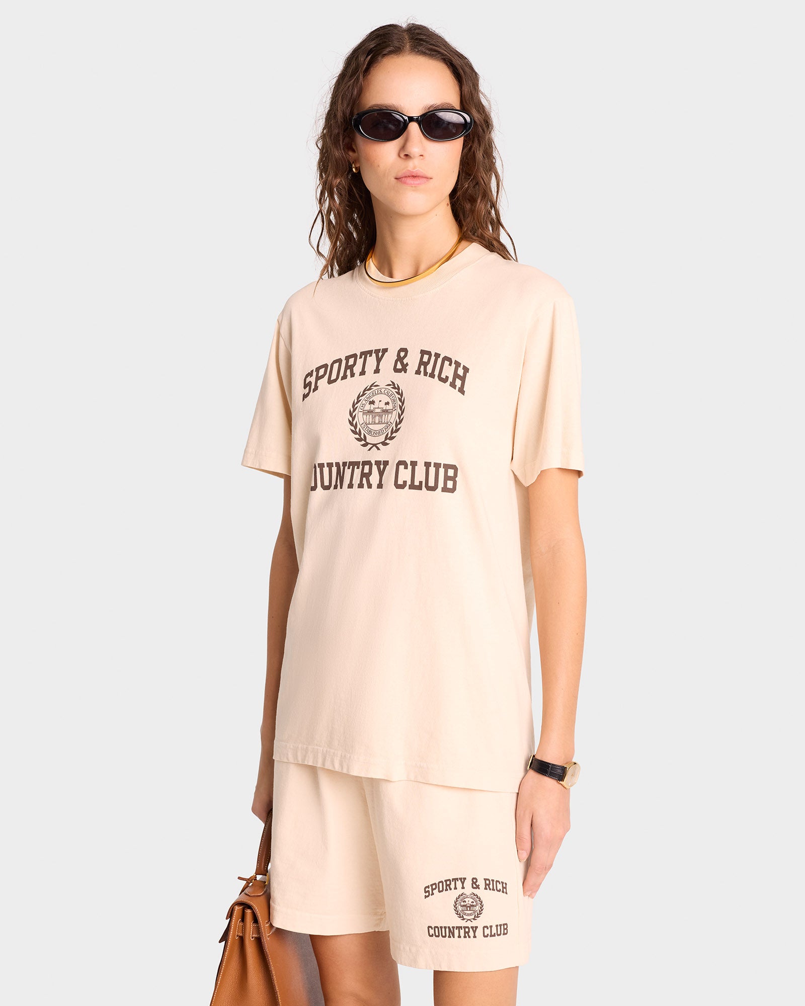 Cream 'Varsity Crest' Tee