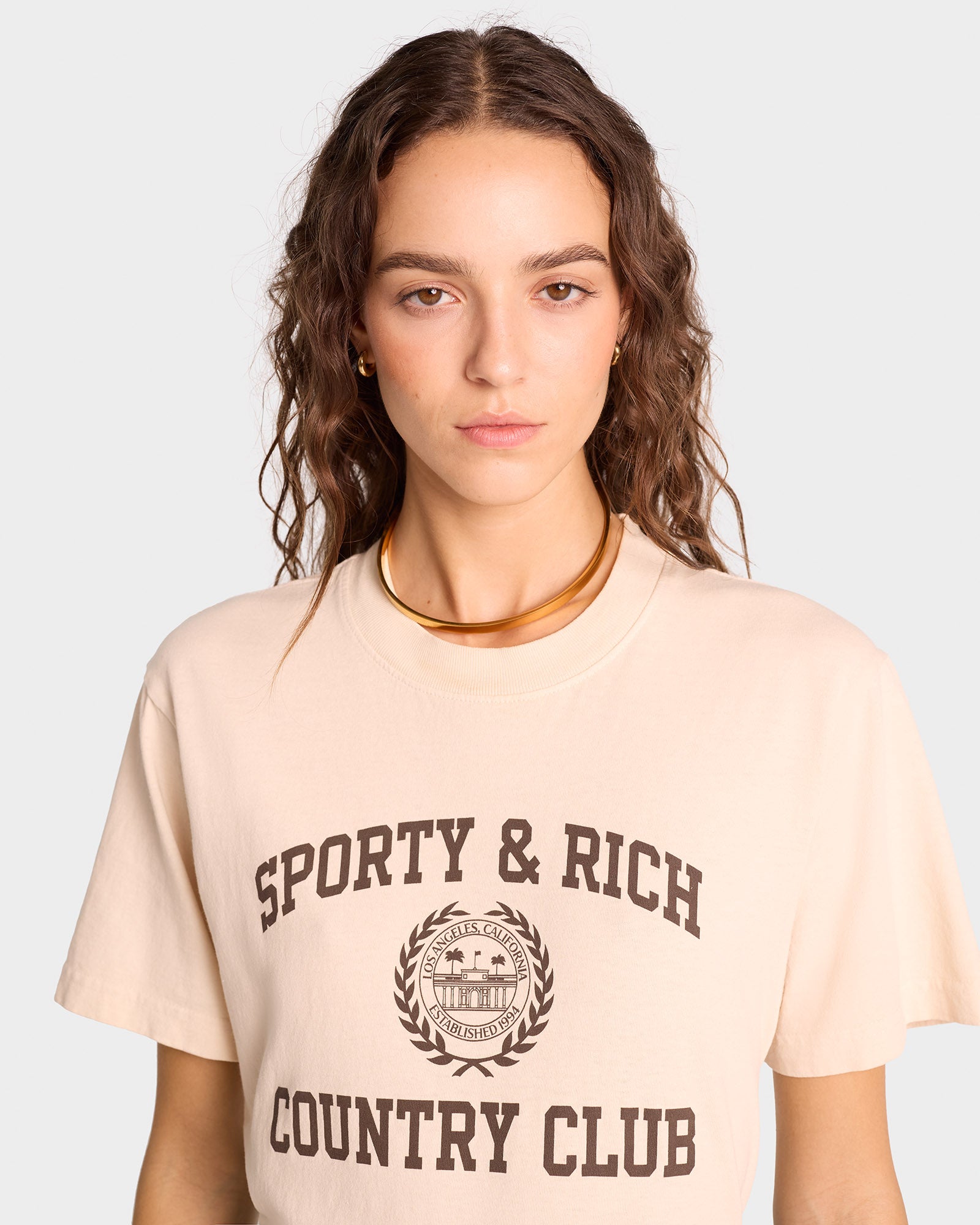 Cream 'Varsity Crest' Tee