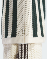 Green/Cream Piqué Knit Striped Polo x CLOT