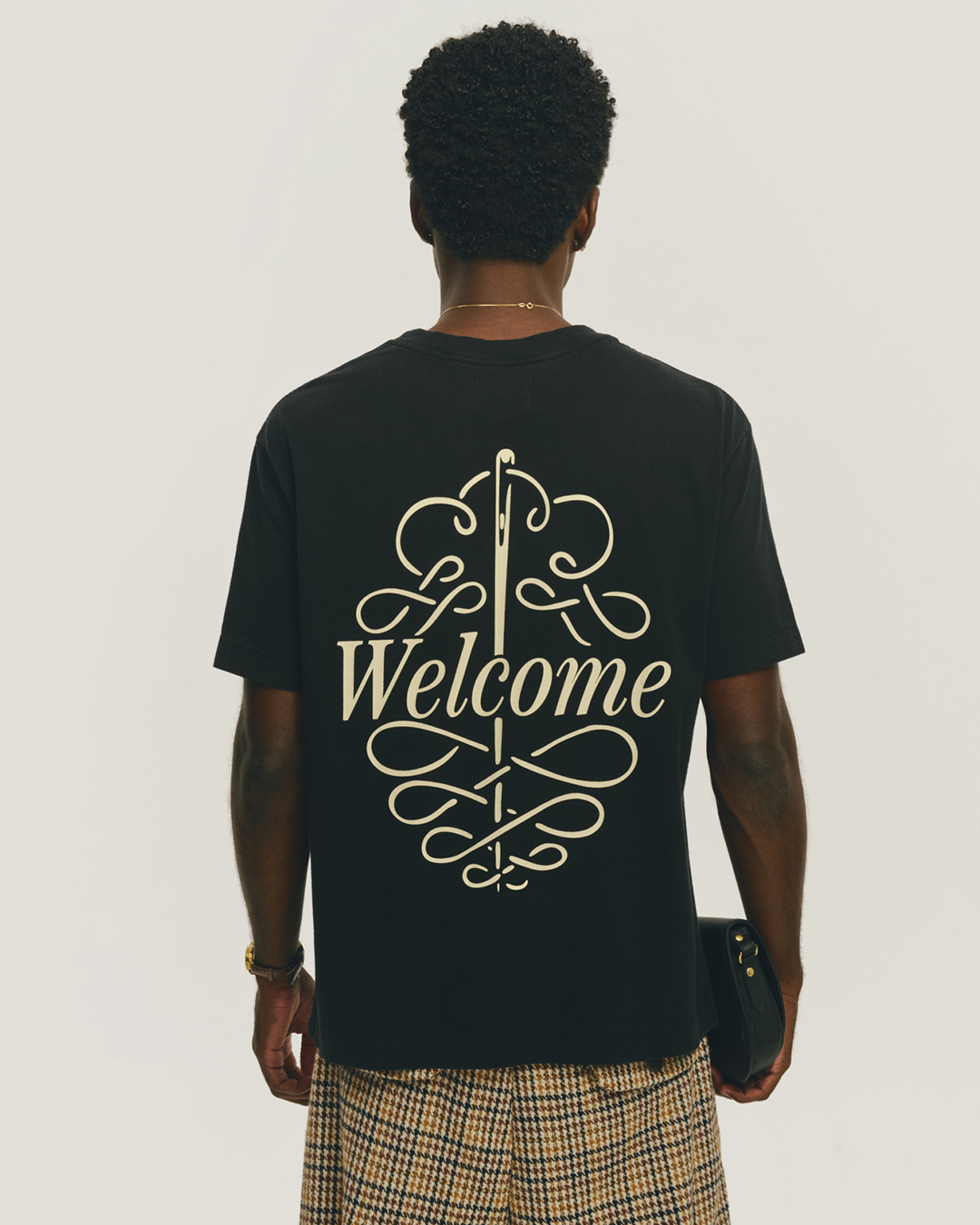Black 'Needlework' Tee
