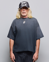 Black Faded Boxy Tee
