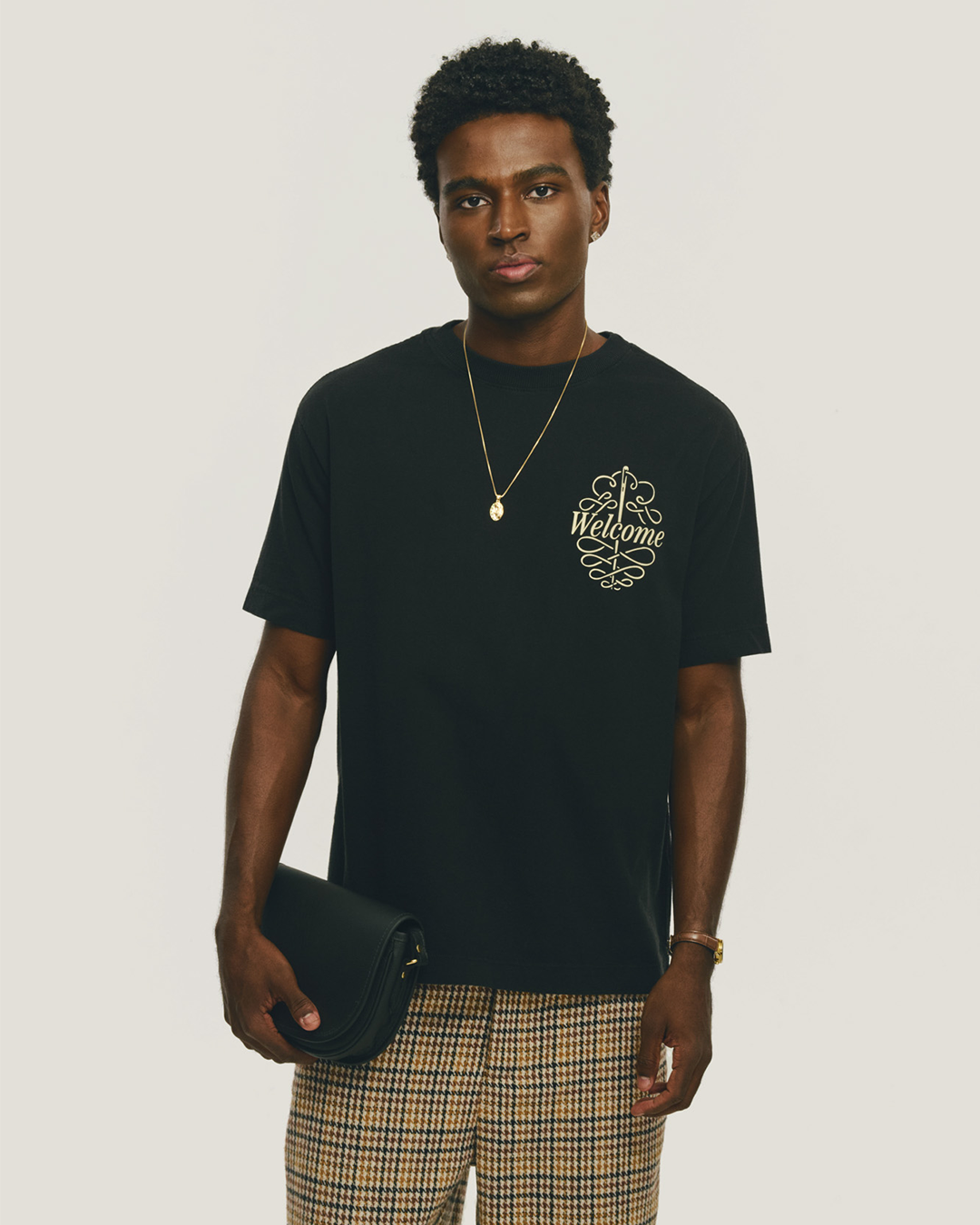 Black 'Needlework' Tee