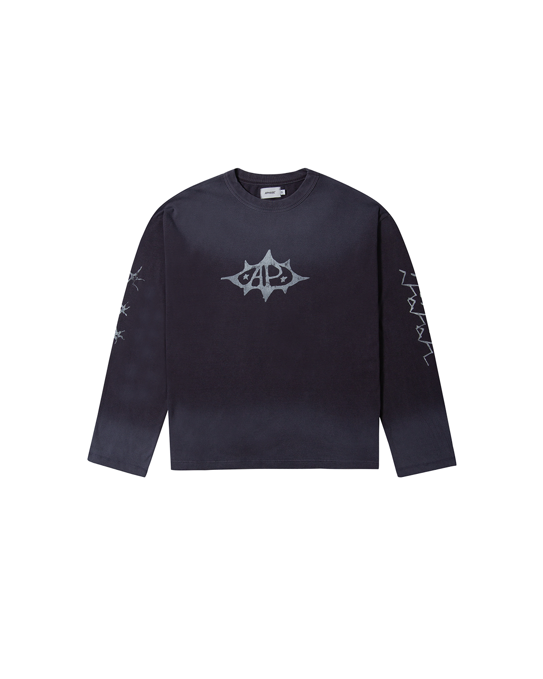 Navy Washed 'Connect' Long Sleeve Tee