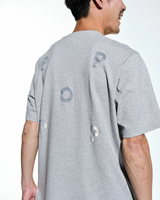 Grey Heather Reflective Logo Tee