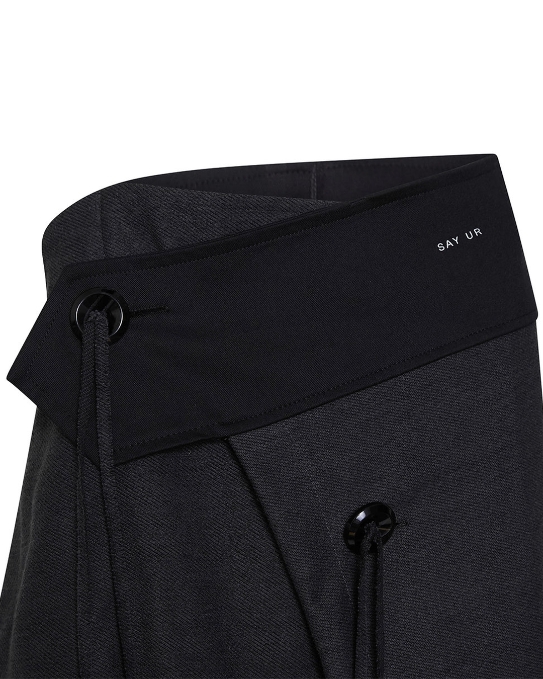 Gray/Black Asymmetric Skirt