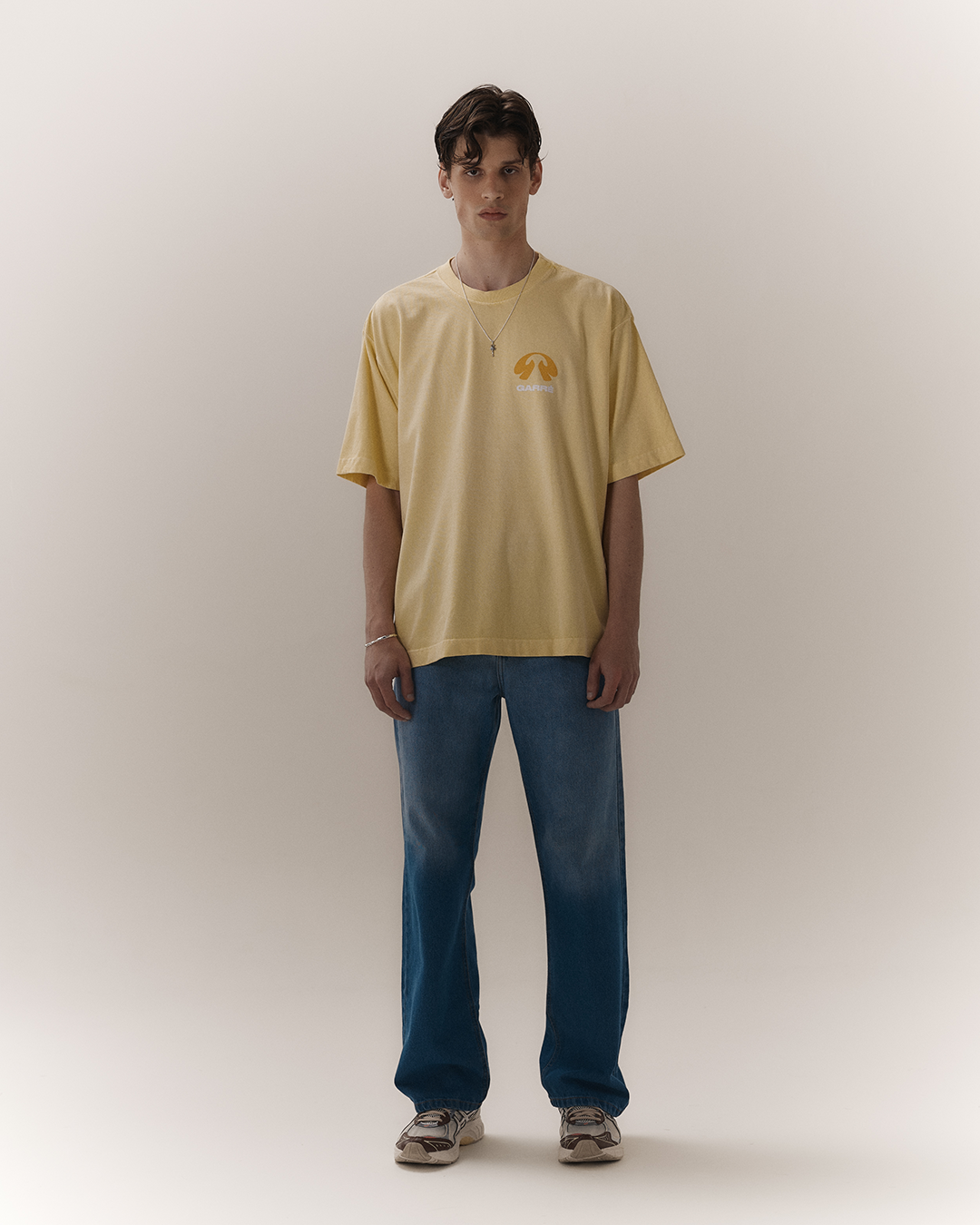 Yellow Monogram Oversized Tee