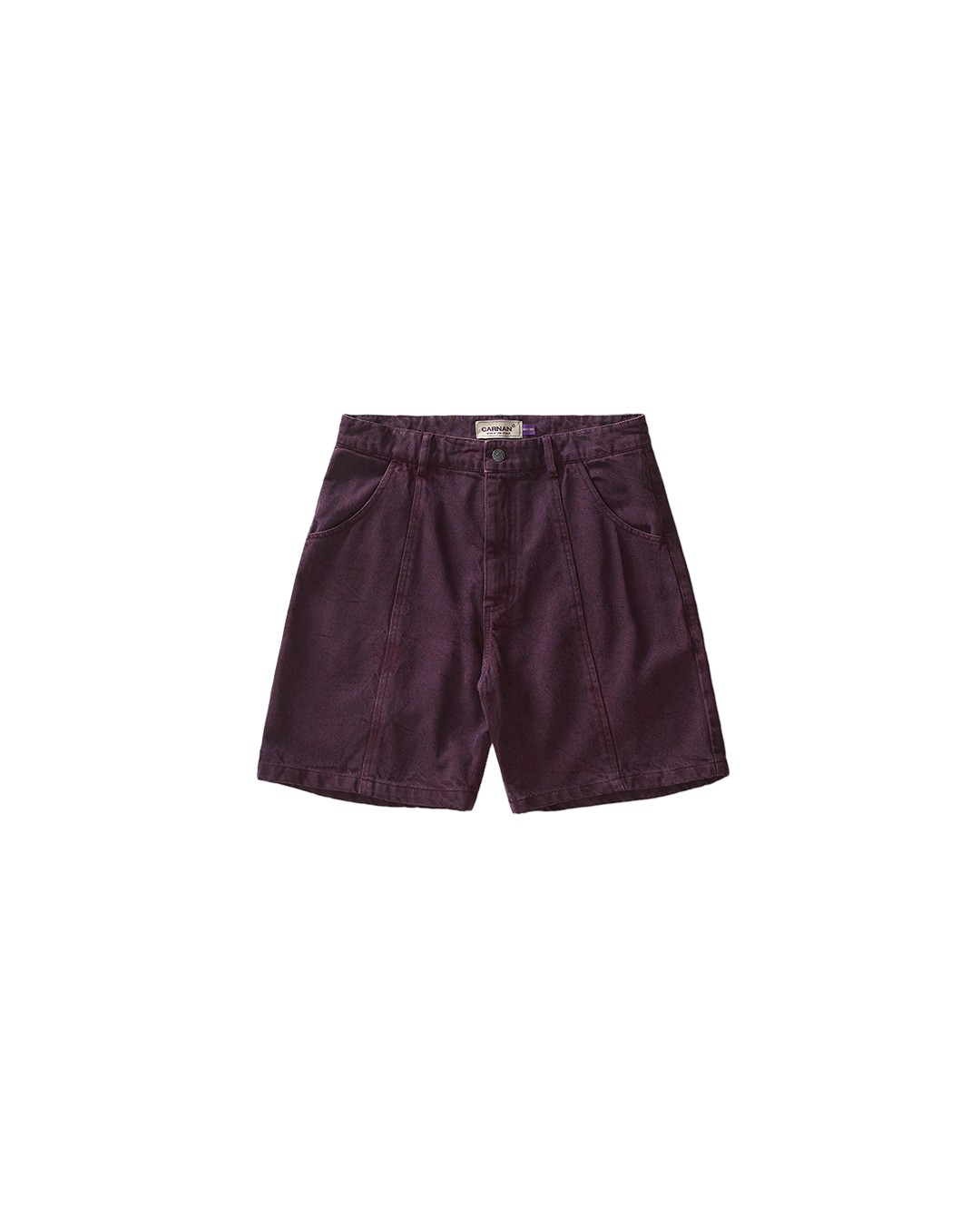 Purple Washed Twill Shorts