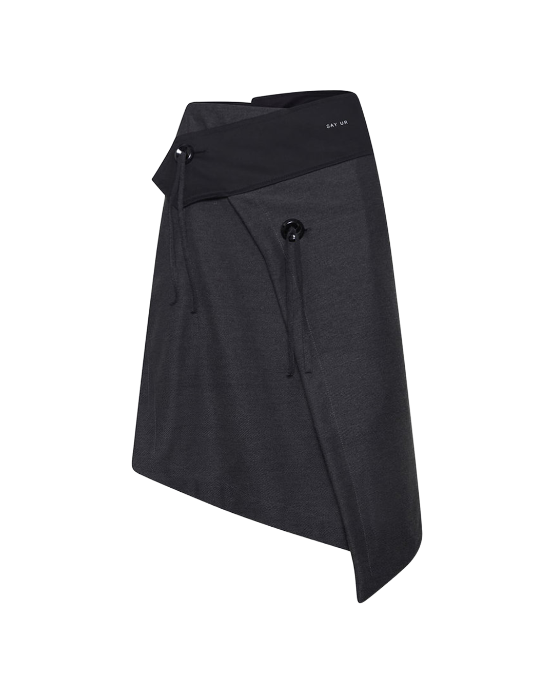 Gray/Black Asymmetric Skirt