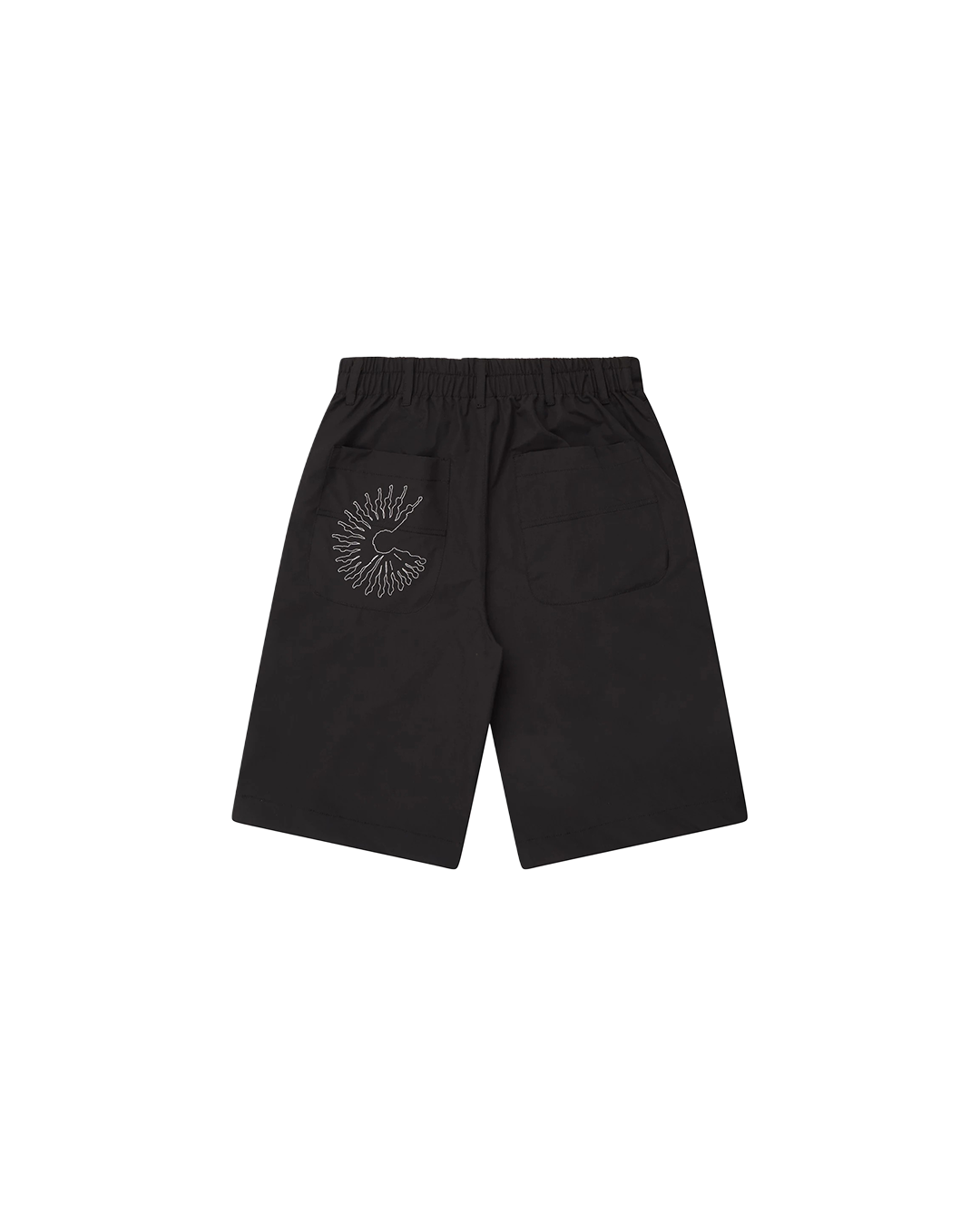 Black 'C Engrenagem' Wide Worker Shorts