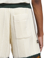 Cream White/Green Knit Shorts X CLOT