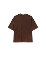 Brown Washed 'Particulas' Boxy Tee