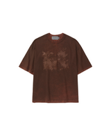 Brown Washed 'Particulas' Boxy Tee