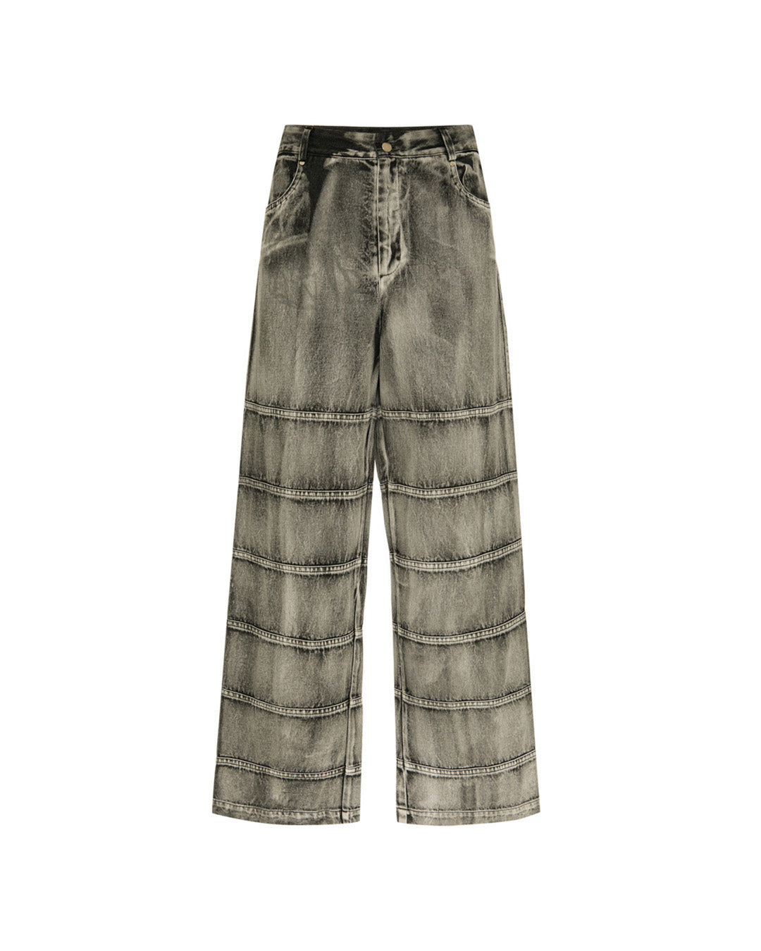 Black Washed Panel Jeans
