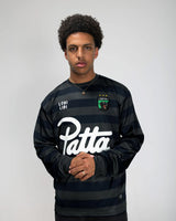 Black Striped 'Football' Longsleeve Jersey