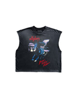 Black Washed 'Born To Be Free' Tank Top