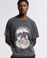 Black Washed 'Falcon' Boxy Tee