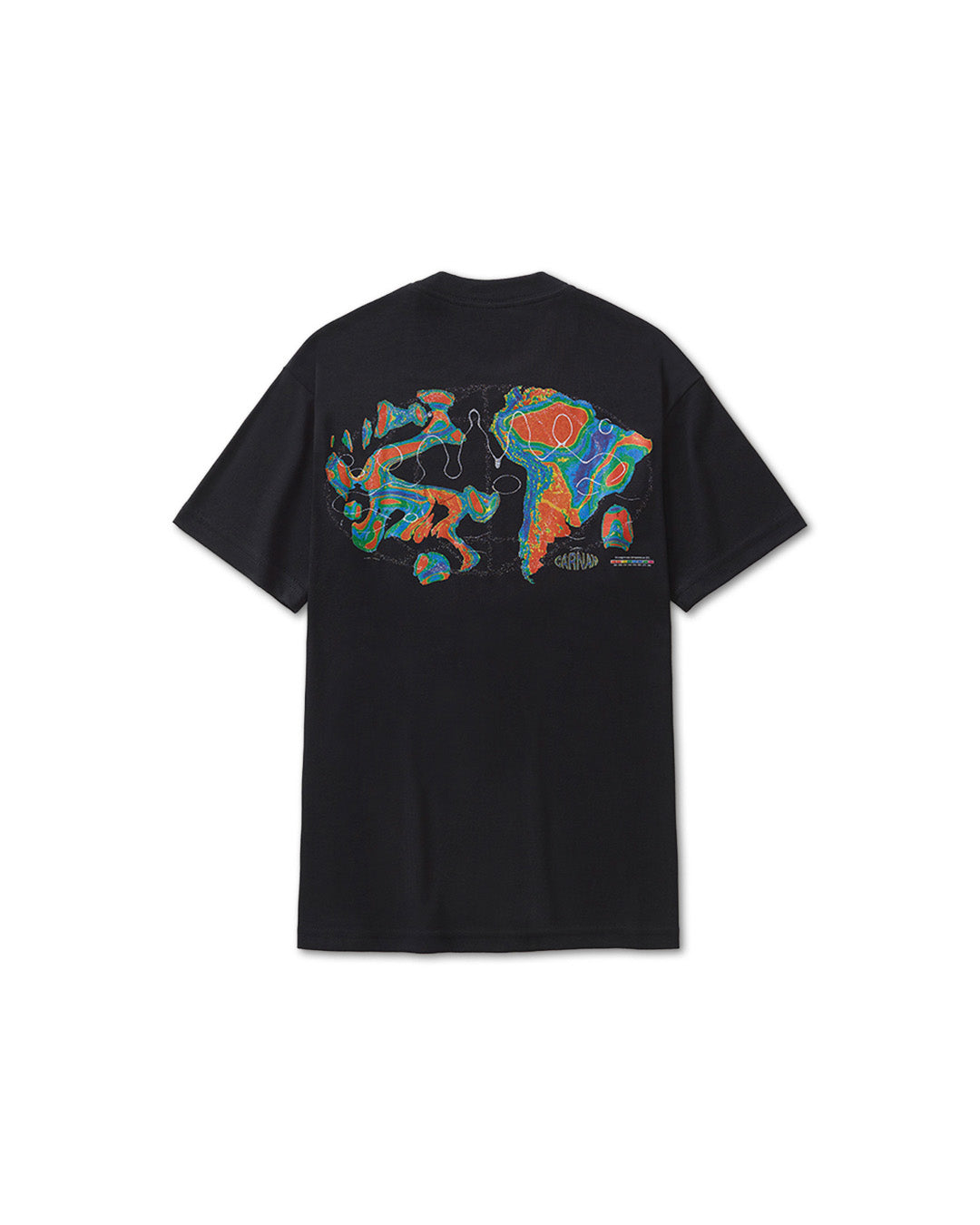 Black 'Heat Map' Heavy Tee