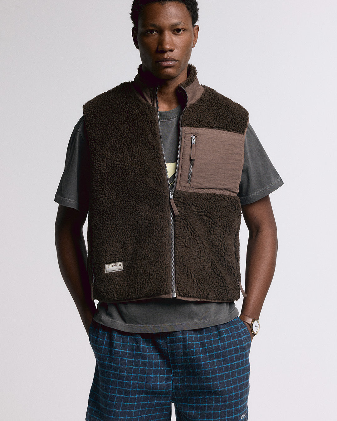 Brown Fleece Vest