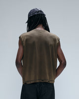 Olive 'Trashed' Tank Top