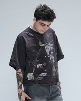 Charcoal 'Zine' Overboxy Heavy Tee