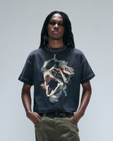 Black Washed 'Serpent' Boxy Tee
