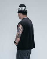 Black Washed 'Trashed' Tank Top