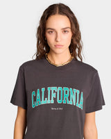 Black Washed 'California' Tee