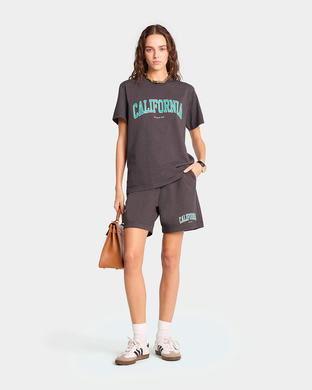 Black Washed 'California' Tee