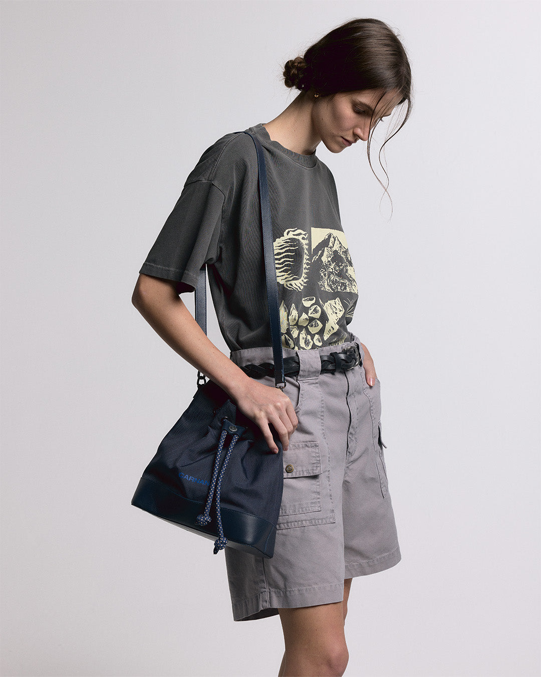 Grey Cargo Shorts