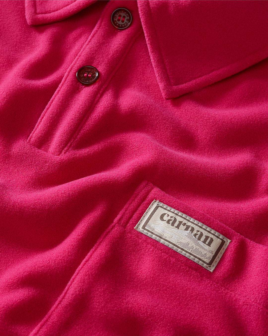 Pink Fleece Rugby Polo