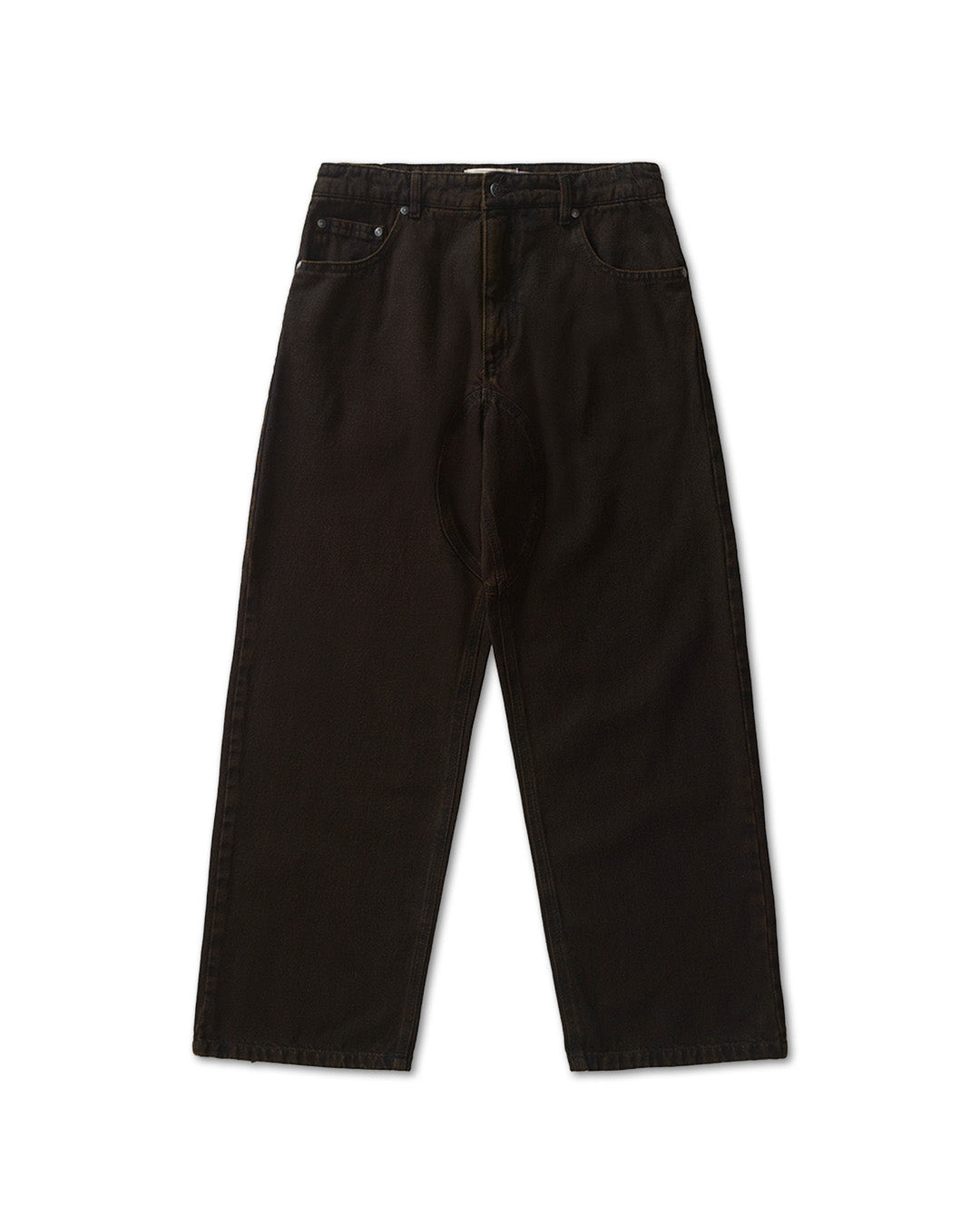 Brown Washed Twill Pants