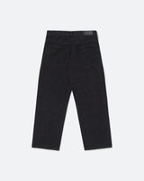 Black Straight Cut Denim Pants