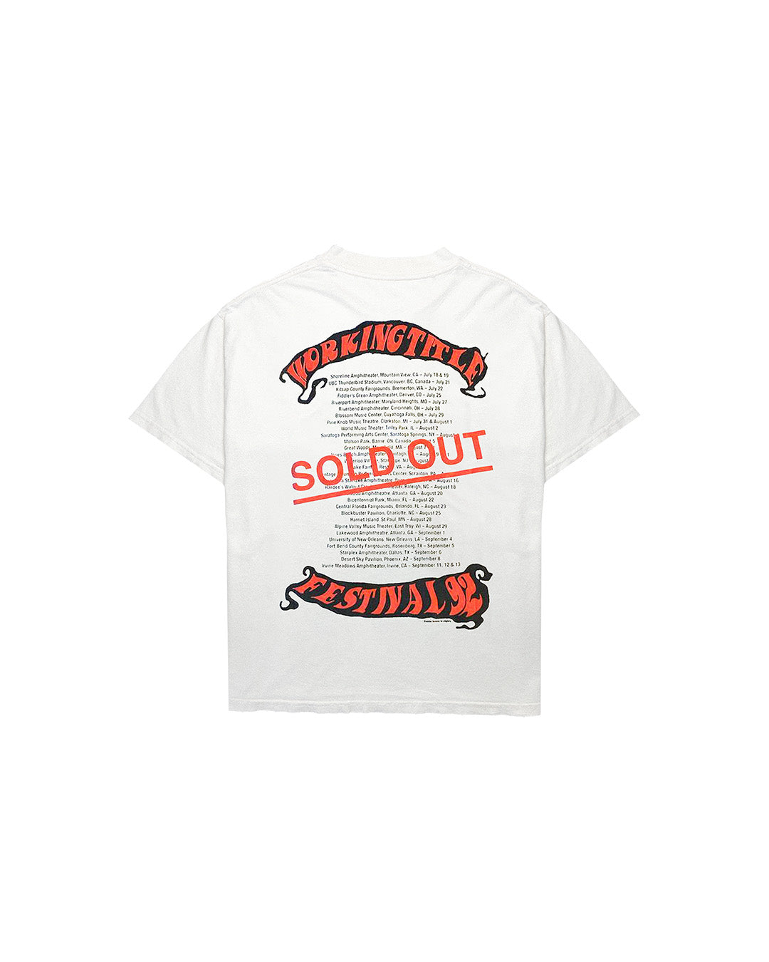 White WT Festival 92' Tee
