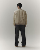 Light Beige Bomber Jacket