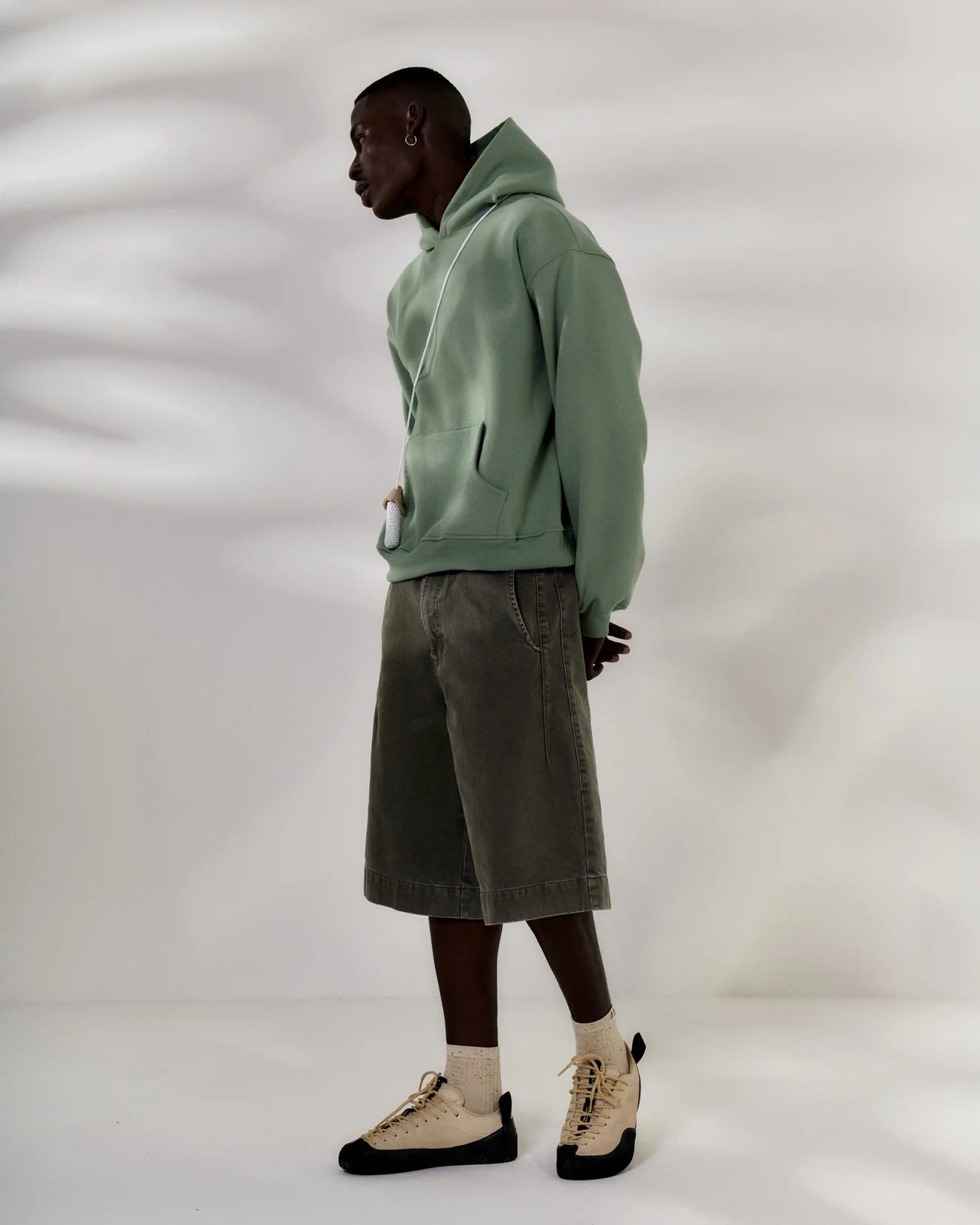 Green Moss Boxy Hoodie